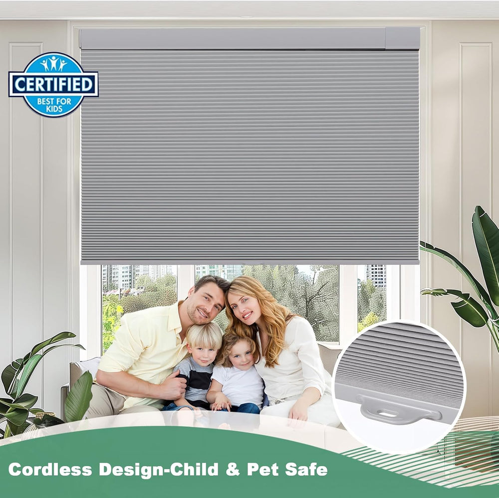 Tonature No Drill Cellular Shades for Indoor Windows, Thermal Insulating &amp...