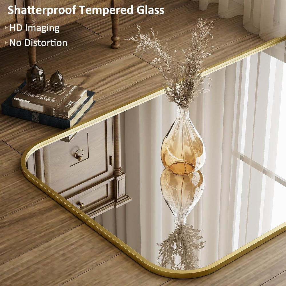 Full Length Mirror 65"x24" Arched Floor Standing Large Mirrors