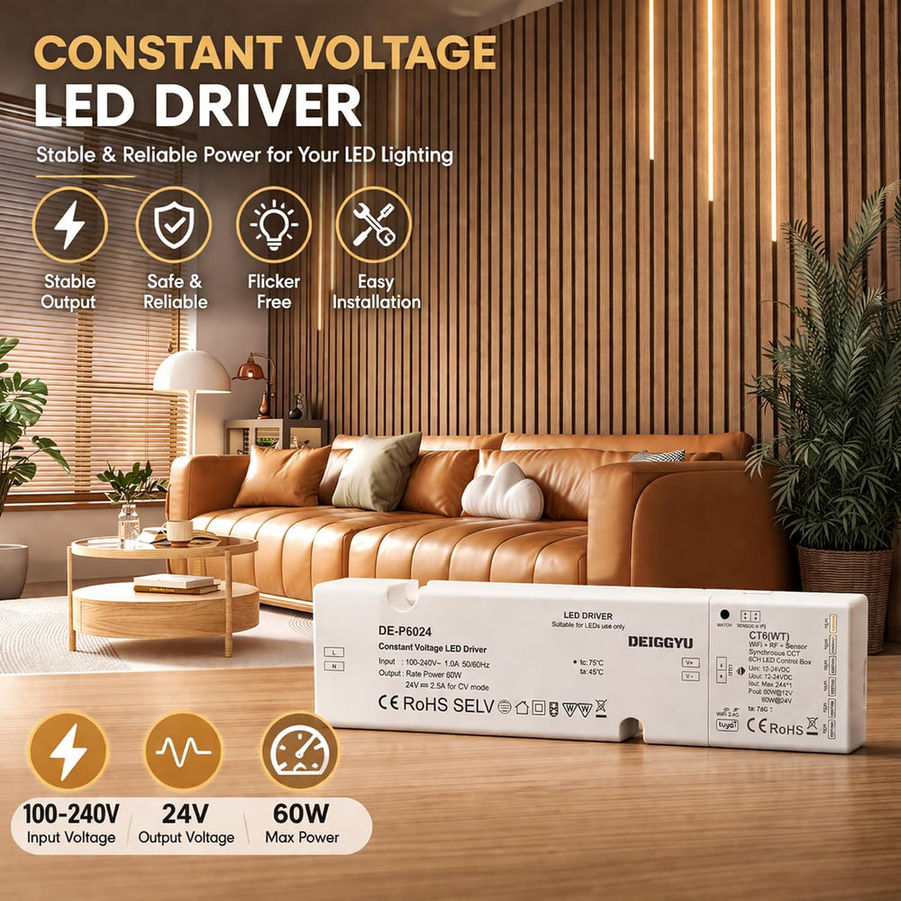 LED Recessed Lighting Kit, 6 Pack Black Self-Adhesive Light Bars