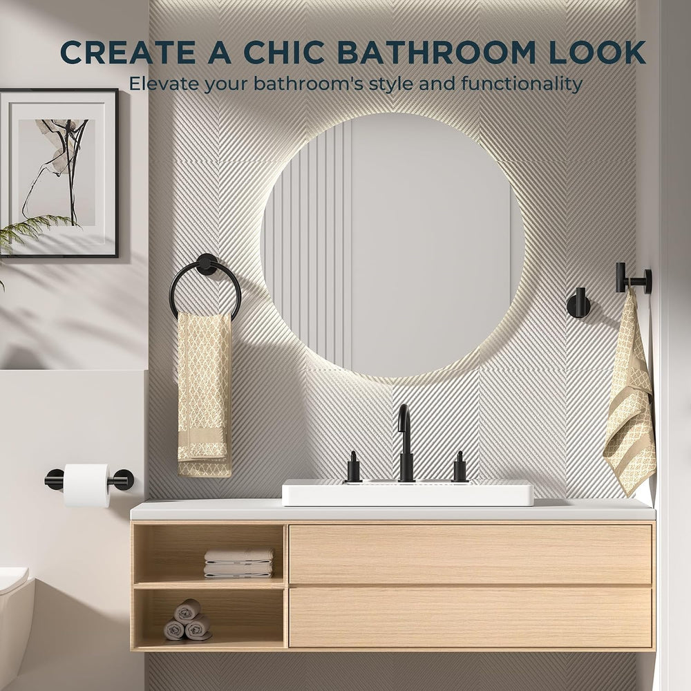 FORIOUS Bathroom Accessories Set, 4-Piece Bathroom Hardware Set