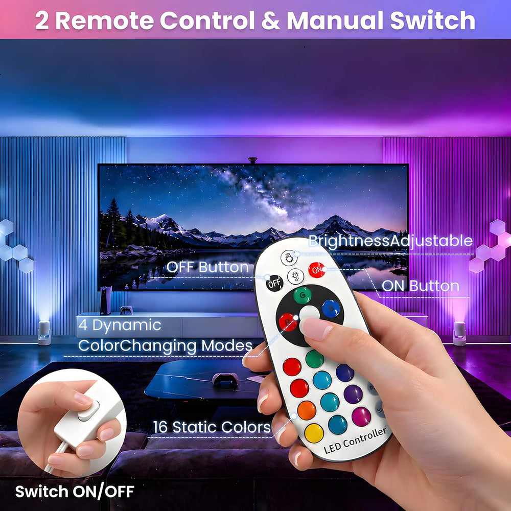 RGBW Uplights Indoor 6W,16 Static Colors,4 Dynamic Modes,5‑Level Brightness