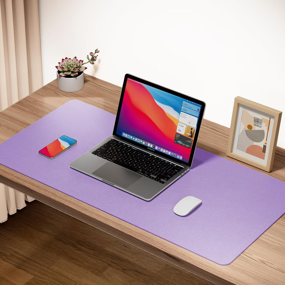 Boutilon Leather Desk Pad Protector,Non-Slip Mouse Pad,Laptop Desk Pad,Office...
