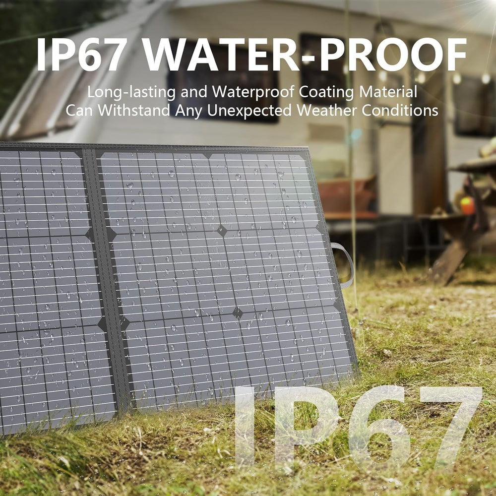 110W Portable Solar Panel for Power Station IP67 Waterproof Solar Charger