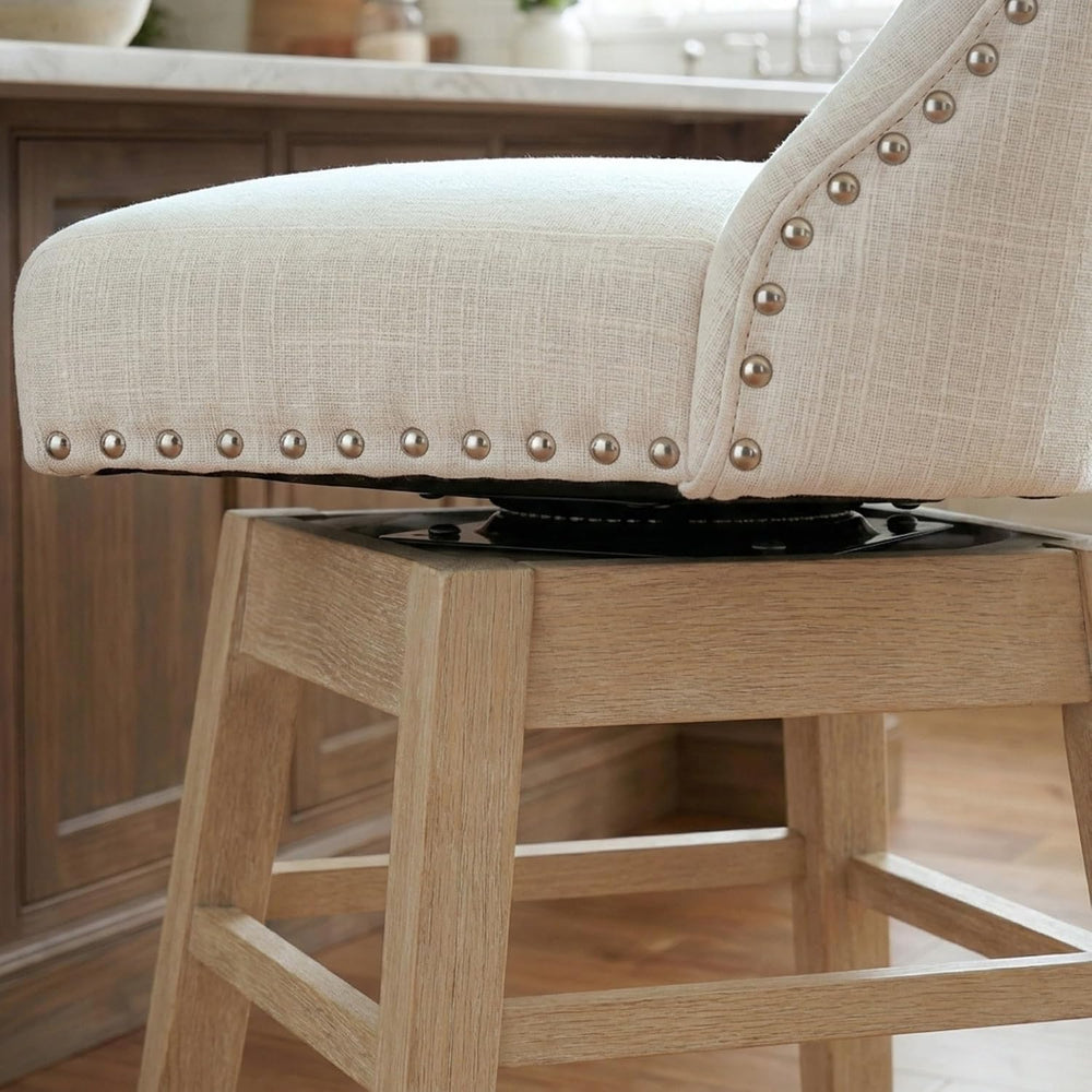 chairus Counter Height Swivel Bar Stool Chairs Set of 2 Mid-Century Modern 27...