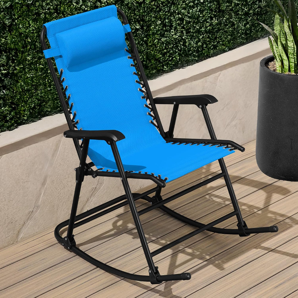Best Choice Products Outdoor Patio Rocking Chair, Aqua Blue