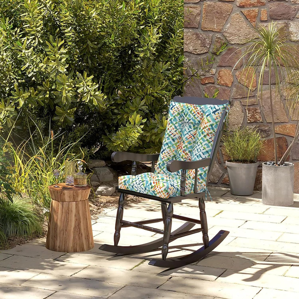 DYTXIII Set of 2 Rocking Chair Cushions for Outdoor/Indoor Use,Water Resistan...