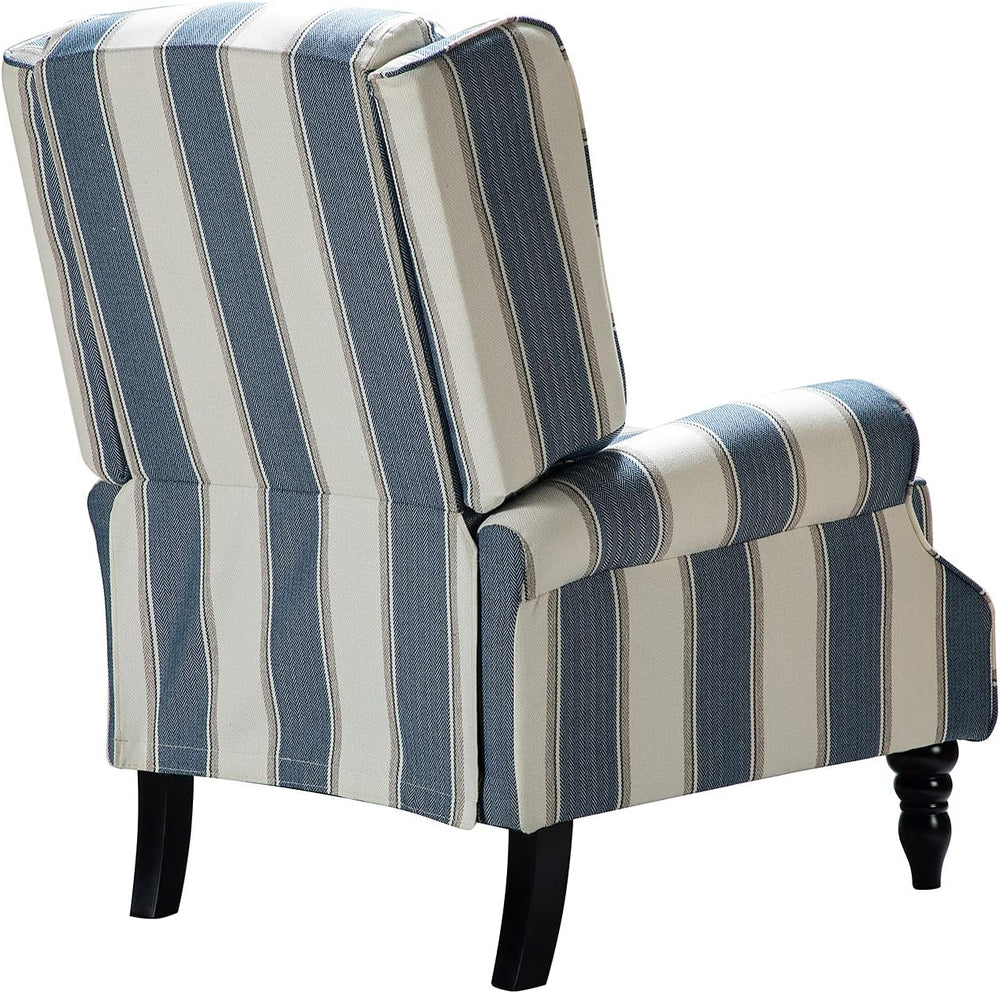 HULALA HOME Upholstered Wingback Recliner Chair Set of 2, Small Adjustable Fo...