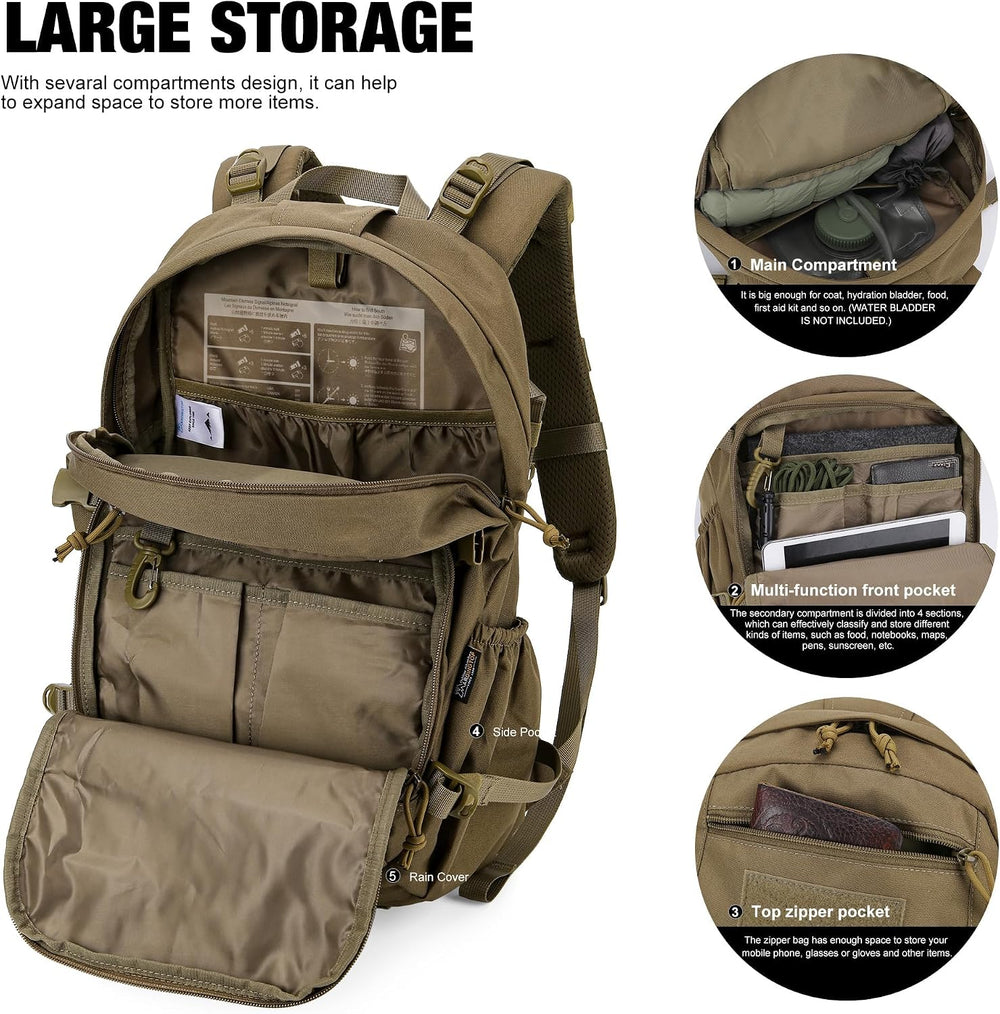 Mardingtop 25L Hiking Backpack,Lightweight Molle Tactical Backpack for Runnin...