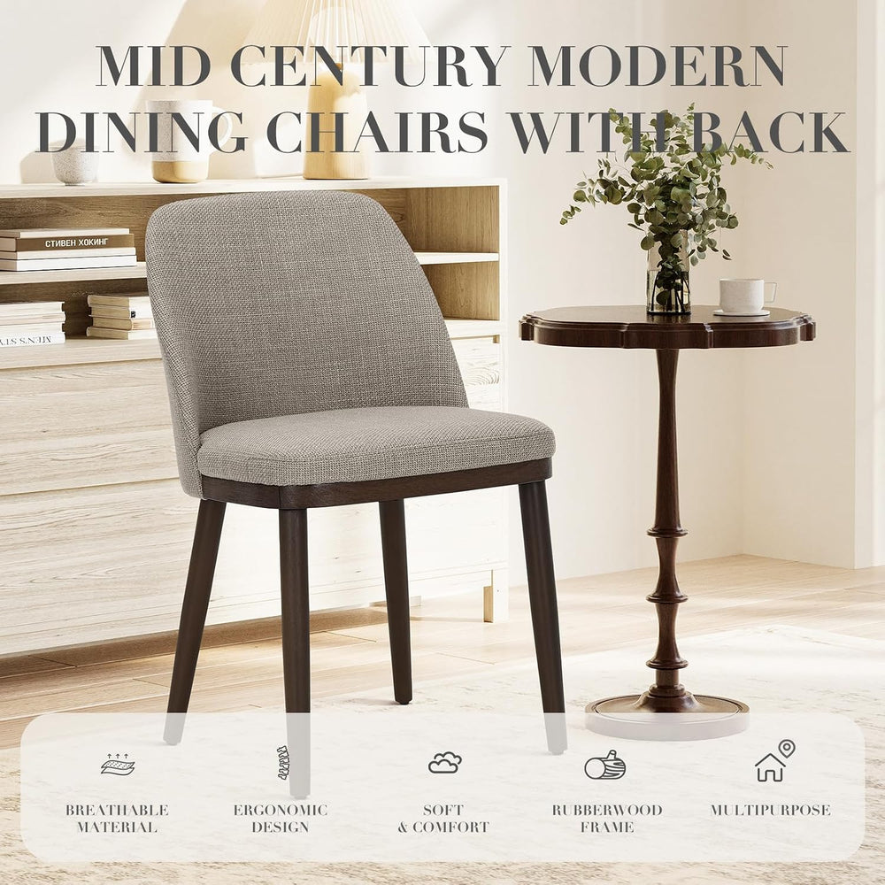 COLAMY Upholstered Dining Chairs Set of 4, Modern Kitchen Chairs with Back, F...