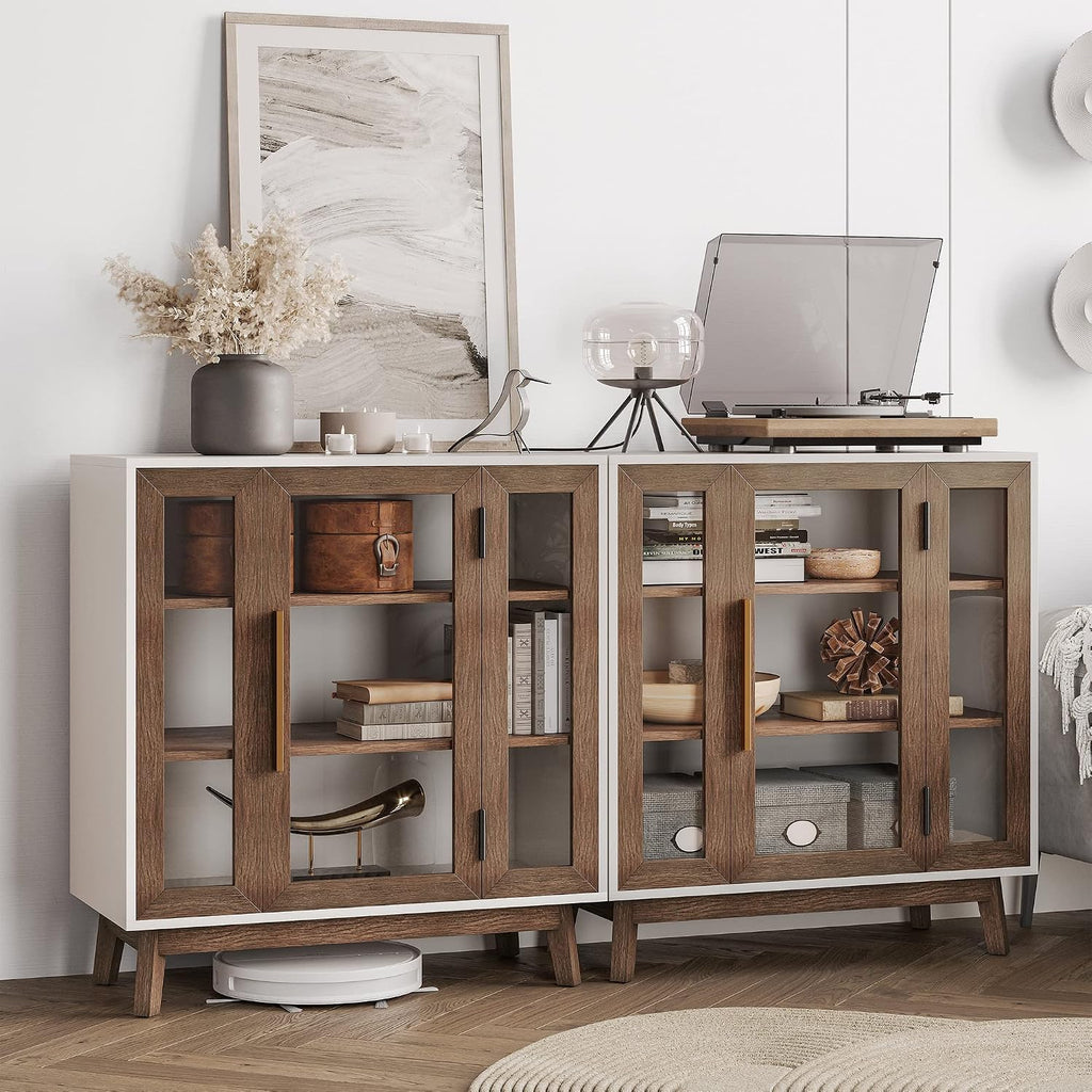 BELLEZE 31" Storage Cabinet-Brown