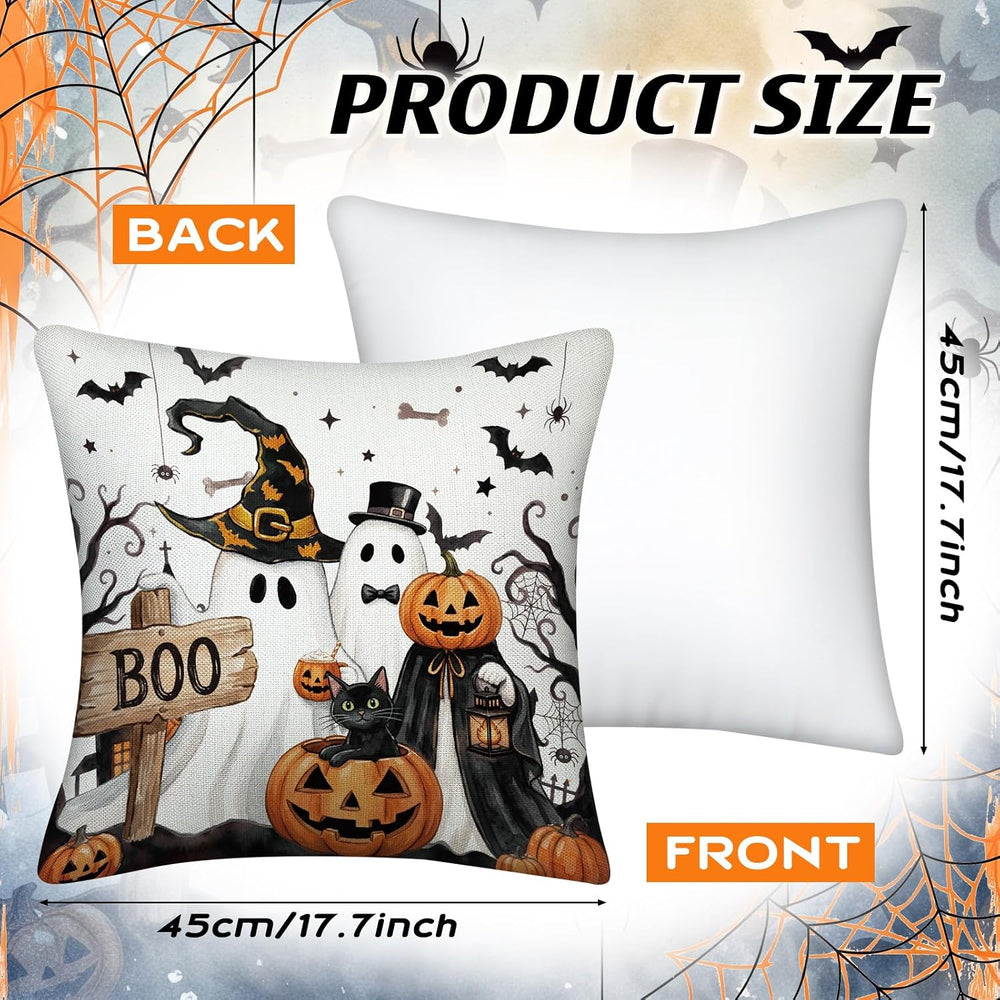Peryiter 16 Pcs Seasonal Pillow Covers Holiday Pillow Covers 18 x 18 Inch for...