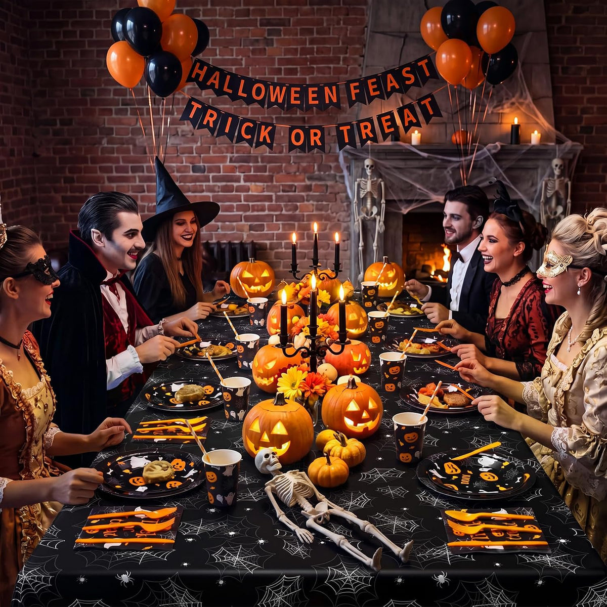 Ceenna Halloween Trick or Treat Party Supply Decoration for 50, Orange