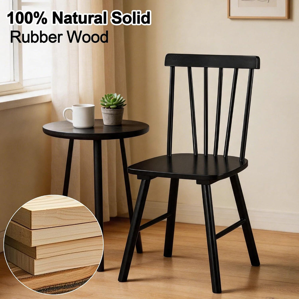 DUHOME Windsor Dining Chairs Set of 2,Farmhouse Style Spindle Back Chairs