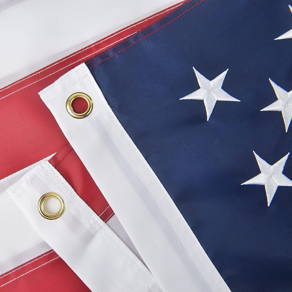 American Flag 5x8 FT, US Flag USA High Wind with Embroidered Stars, Sewn Stri...