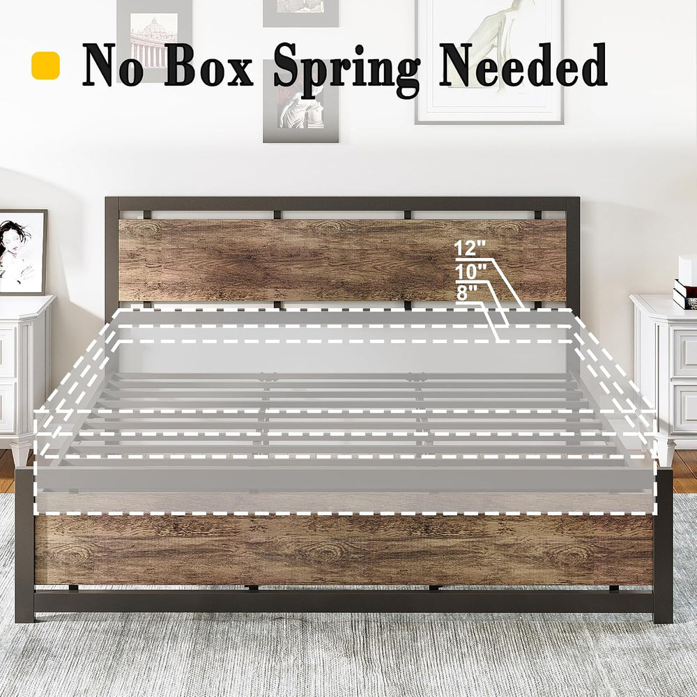 LIKIMIO King Size Bed Frame with Headboard and Footboard