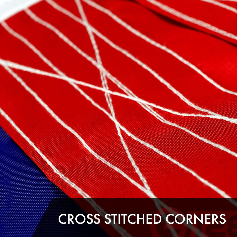 G128 American USA Flag | 10x15 Ft | ToughWeave Series Embroidered 300D Polyes...