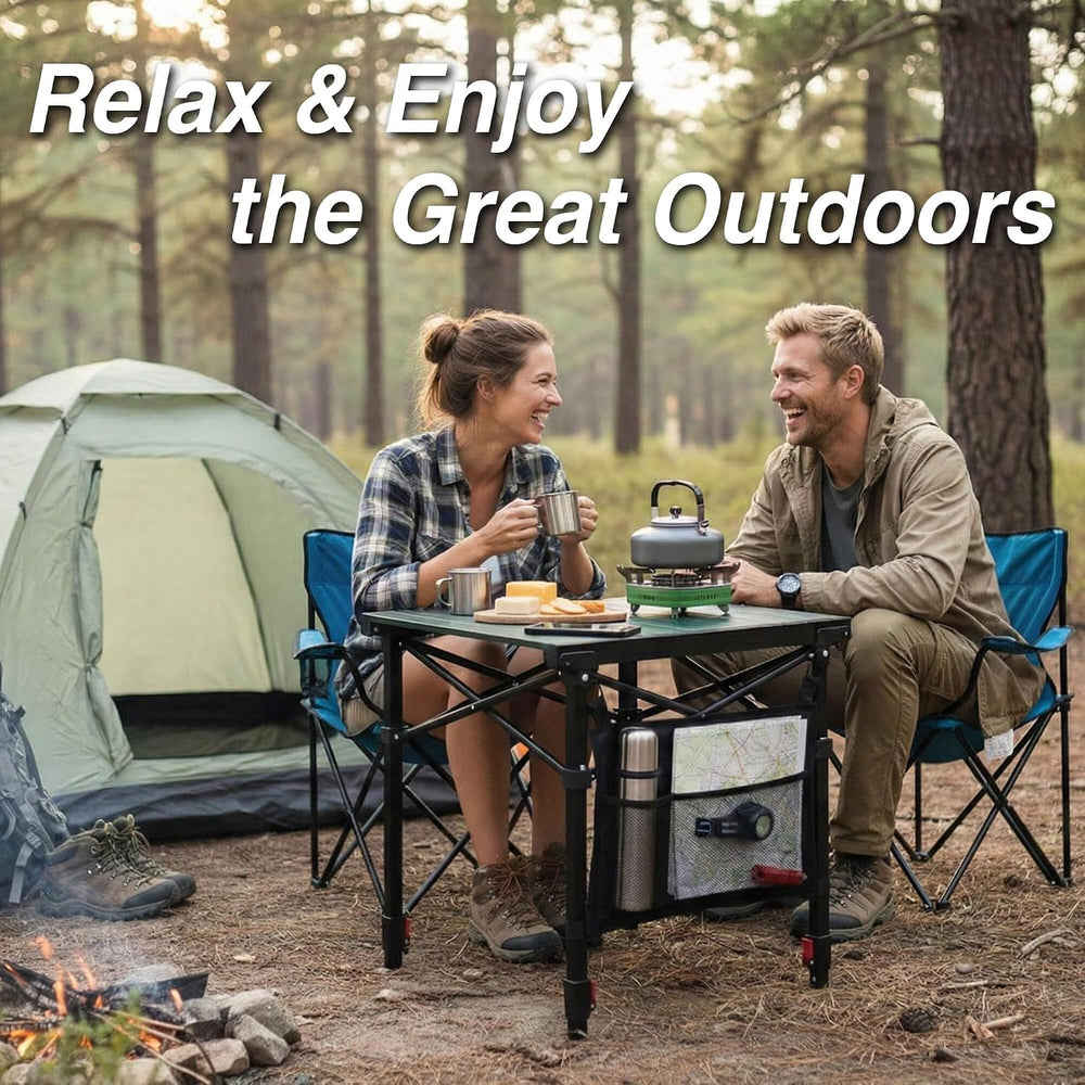 Portable Folding Camping Table Lightweight with Adjustable Height