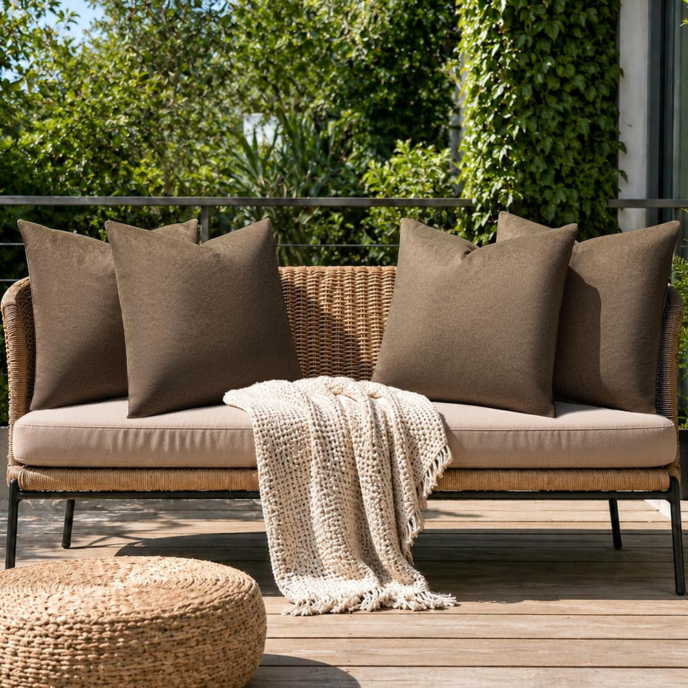 a moment Waterproof Throw Pillow Covers Set of 4,26x26 Inch Outdoor Stain Res...