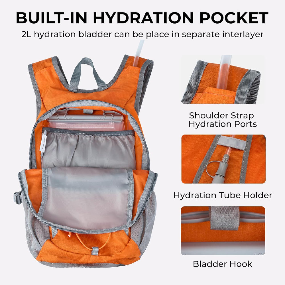 14L Small Hiking Backpack, Packable Travel Daypack for Men Women