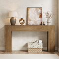 Epecoya 53-Inch Wood Console Table for Entryway Living Room, Oak Brown