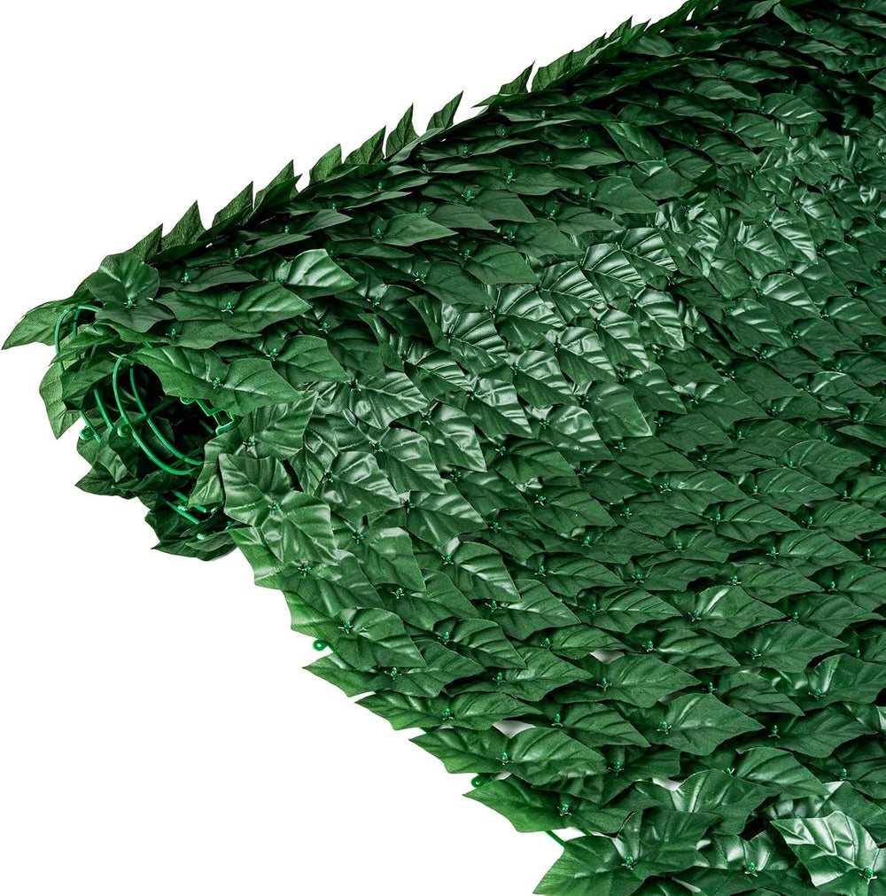 Artificial Ivy Privacy Screen Fence Panel, 240 x 40 in, 2400 Dense Leaves