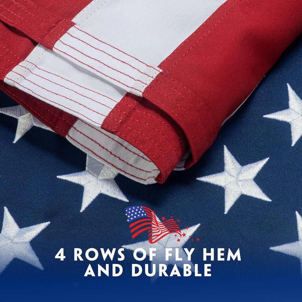 American Flag 4x6 Ft for Outside, Heavy Duty Spun Polyester US Flags