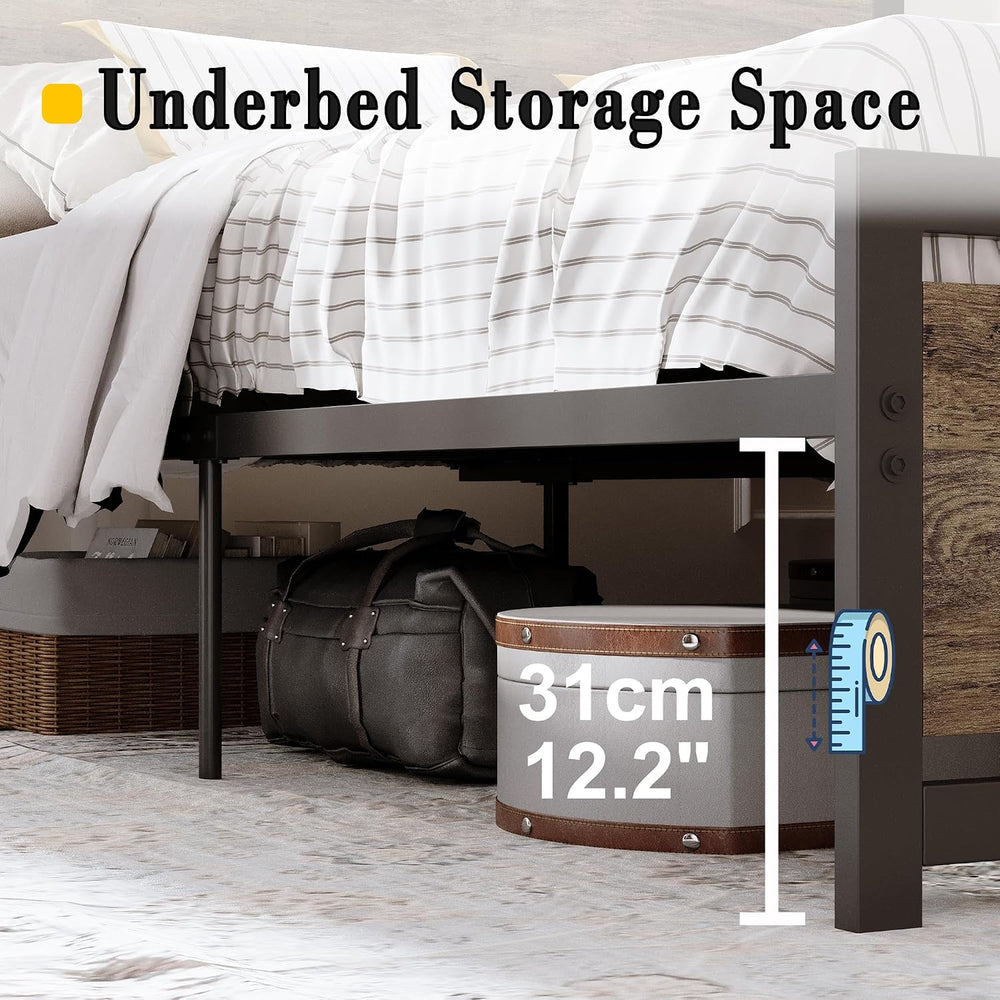 LIKIMIO King Size Bed Frame with Headboard and Footboard