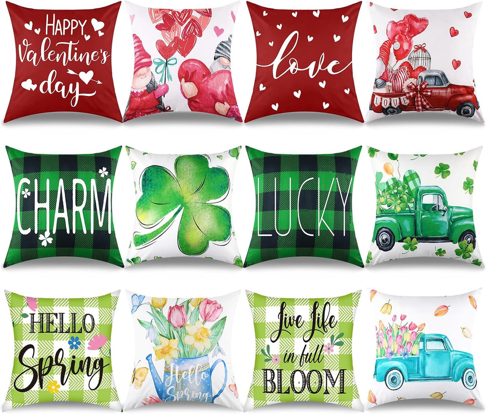 FuWeave Pillow Covers 18 x 18 Inch Pillow Covers Decorative Cushion Case for ...