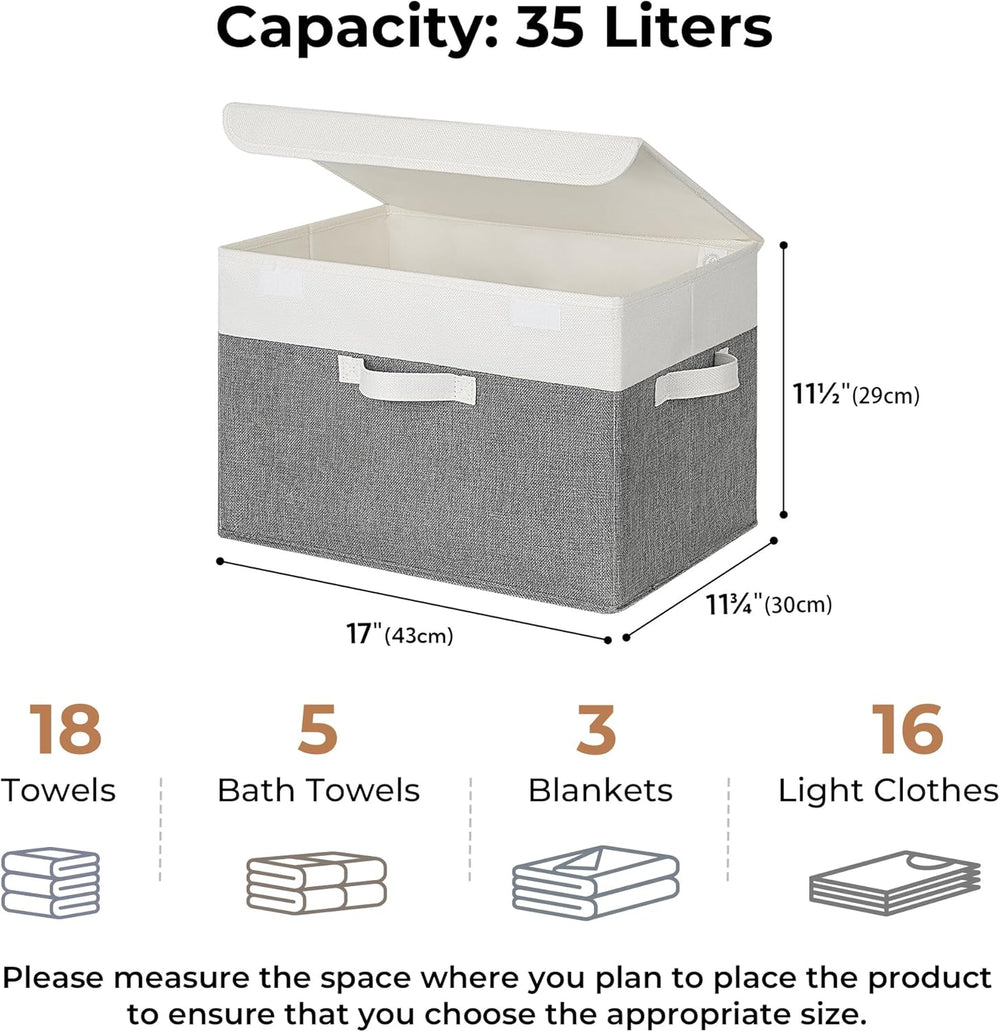 GRANNY SAYS Memory Keepsake Storage Box, Fabric Storage Bins with Lids