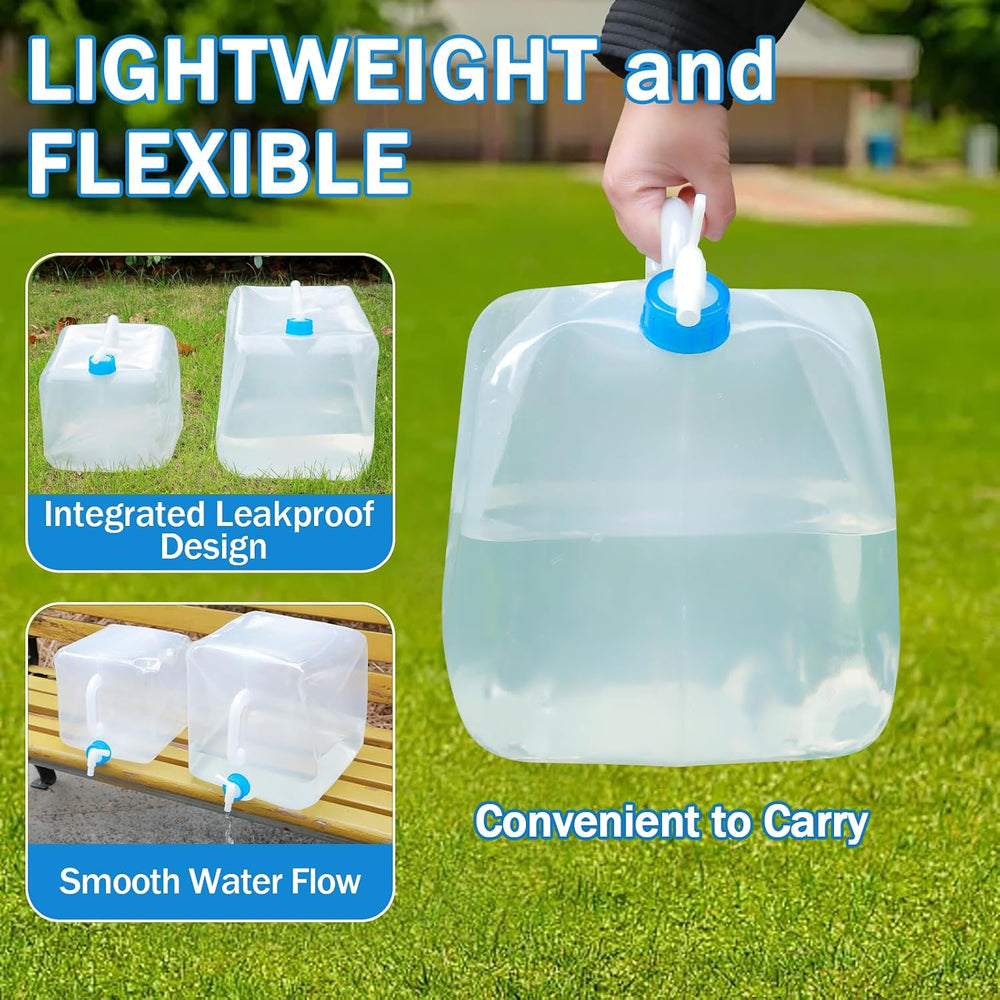 ASEVAT [2 Pack] 5.3 Gallon /20L Collapsible Water Container with Spigot &...