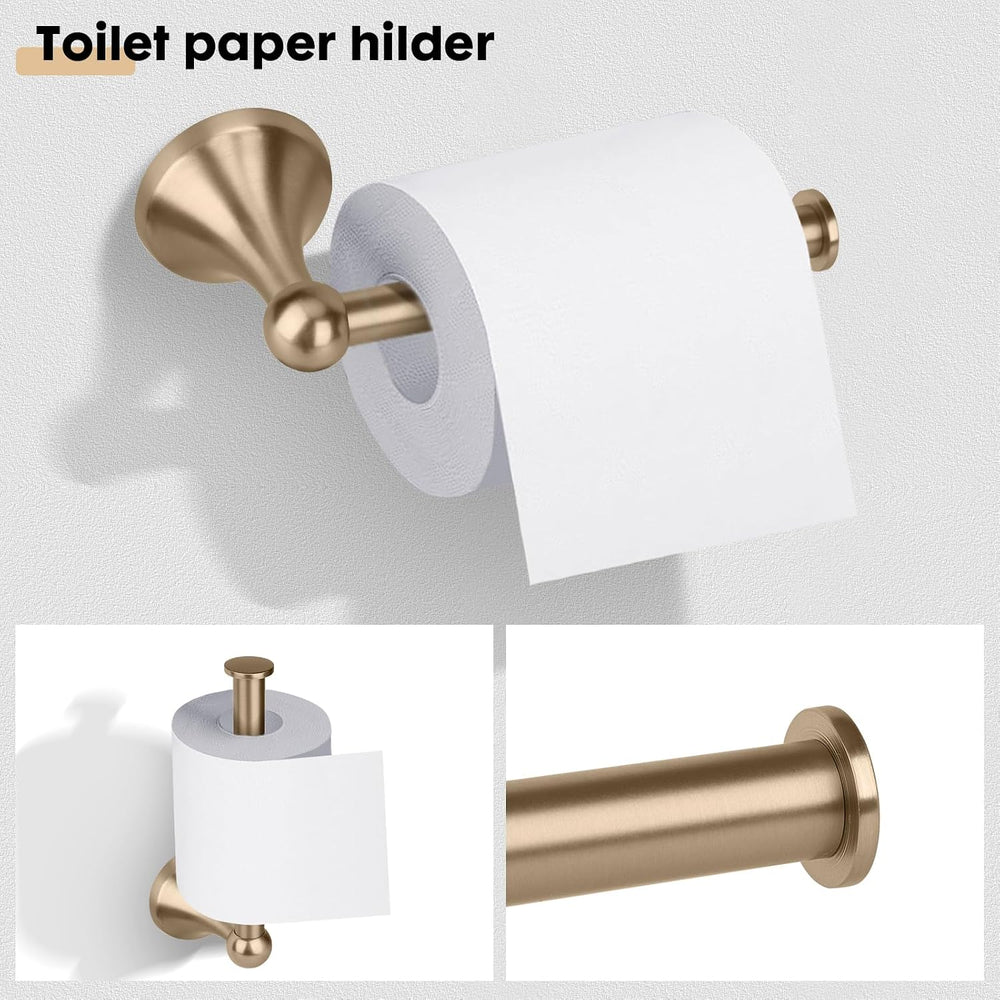 Classic 4 Pcs Champagne Bronze Bathroom Hardware Accessories Set