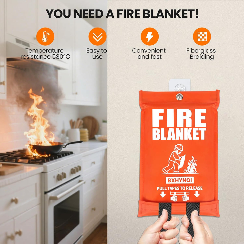 Fire Blanket for Kitchen and Home Camping Car Emergency Survival Safety,40&qu...