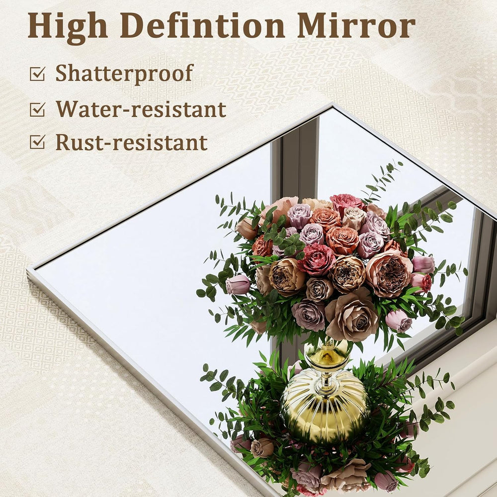 56" x 21" Full Length Mirror, Full Body Floor Mirror, Silver