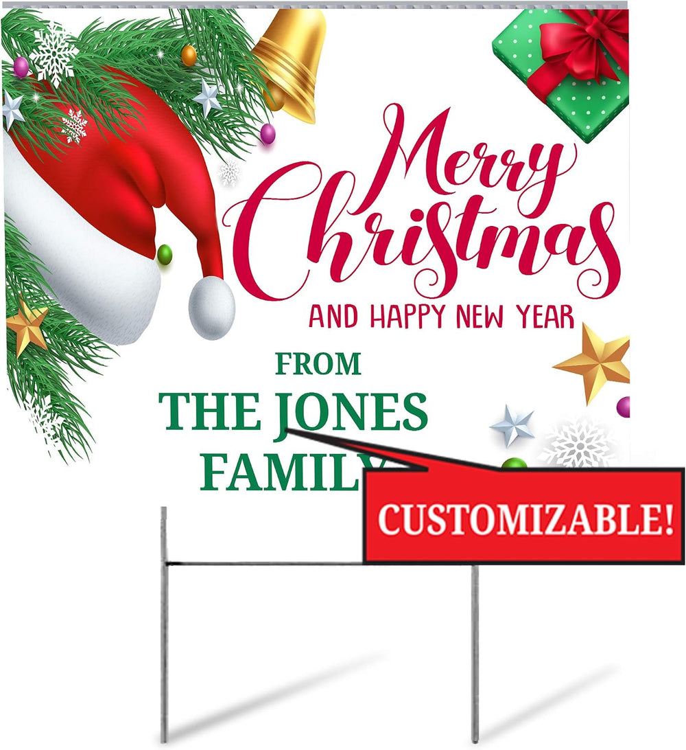 Custom Christmas Sign | Personalized Merry Christmas Yard Sign | Customizable...