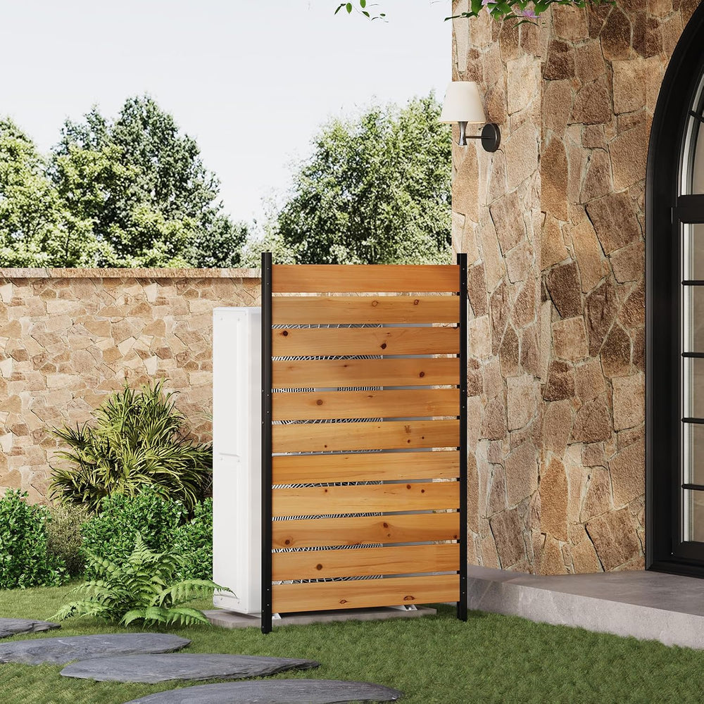 Privacy Fence Screen Outdoor Freestanding Decorative Patio Air Conditioner Fe...