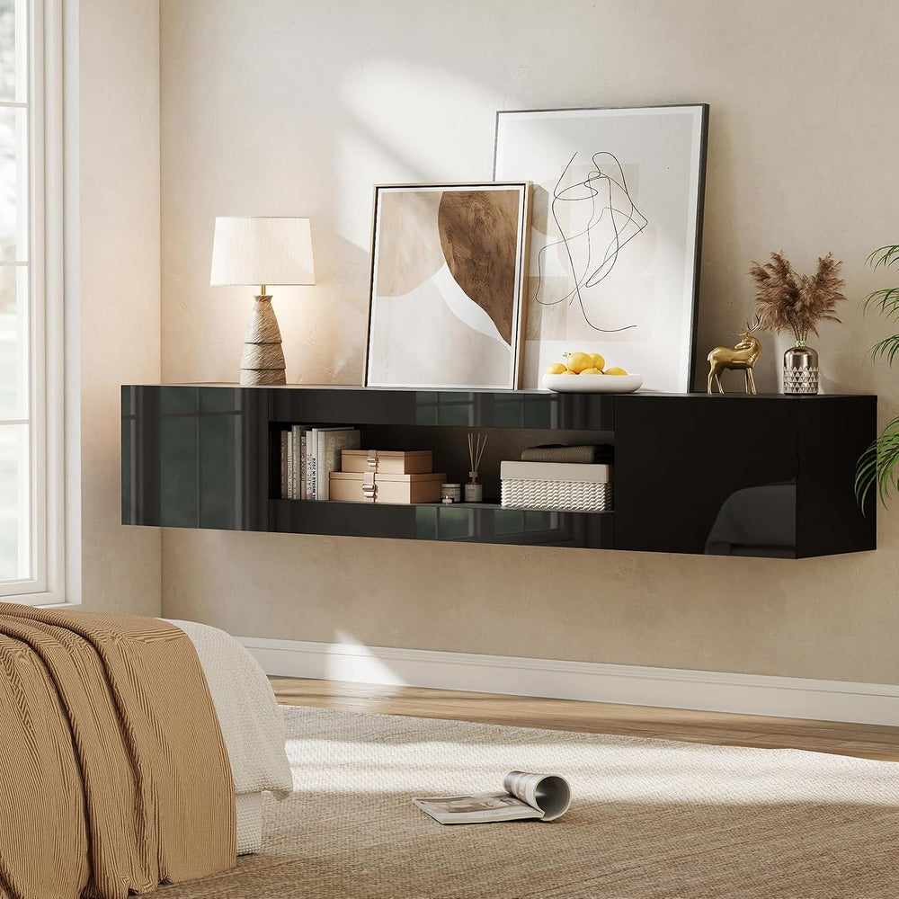 70" Floating TV Stand Wall Mounted with Storage for TVs Up to 80"