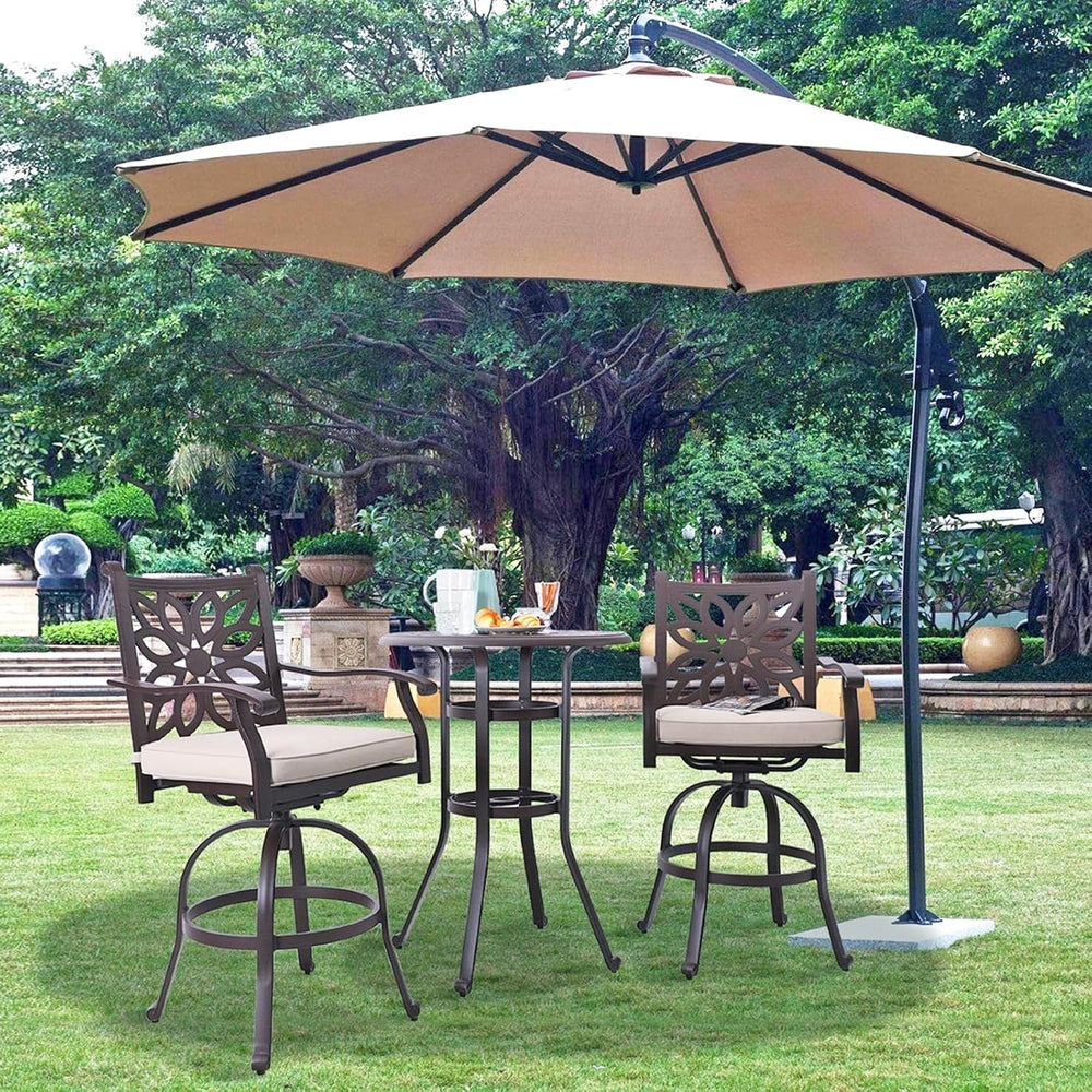 Sophia & William Cast Aluminium Bar Height Outdoor Table, Round