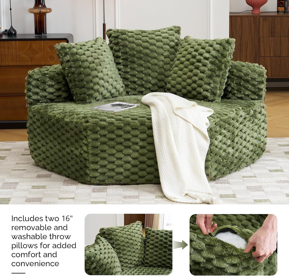 VINGLI Hexagon Boneless Chair, Modern Modular Chaise Lounge Sofa Bed, Corner ...