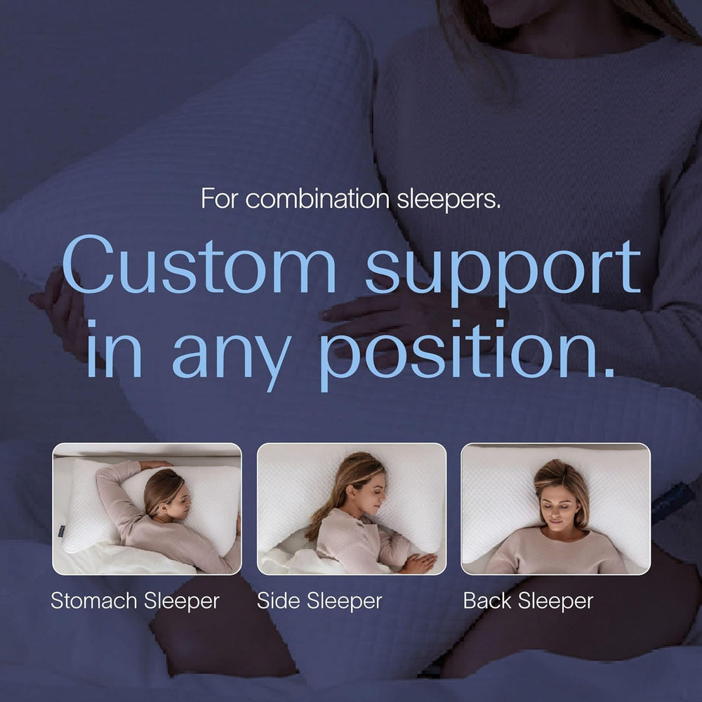DreamyBlue Moon Pillow King, Adjustable Shredded Memory Foam