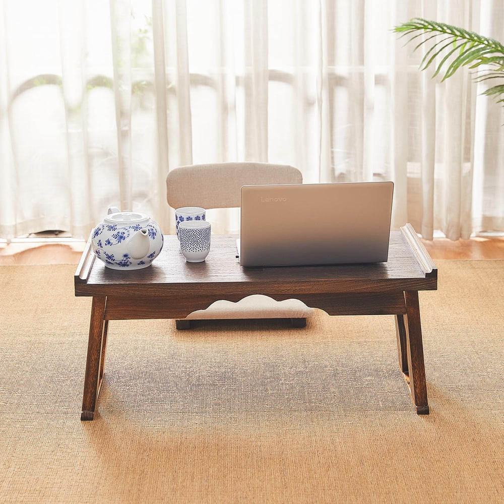 Foldable Japanese Small Floor Table, Wood Altar Meditation Table
