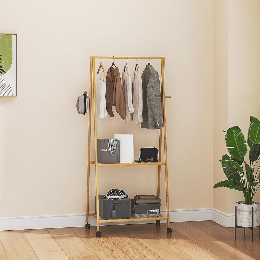 VECELO Coat Rack Freestanding, Entryway Hanger Stand, Umbrella Holder, Hall T...