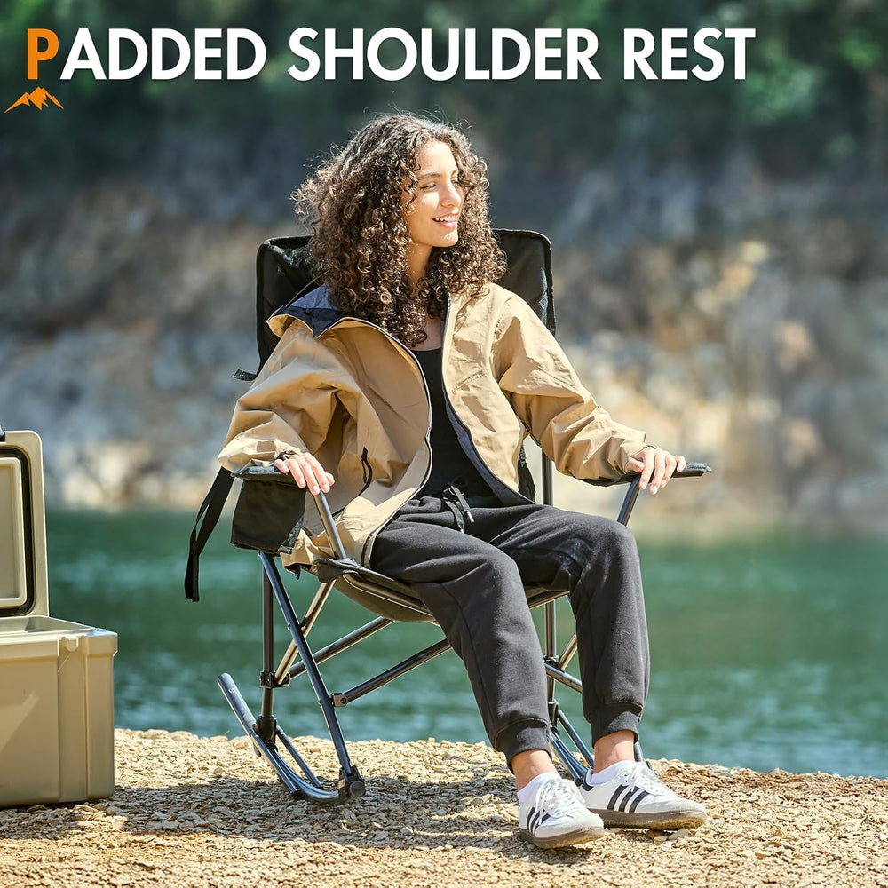 Portal Outdoor Rocking Camping Chair Folding Portable Rocker