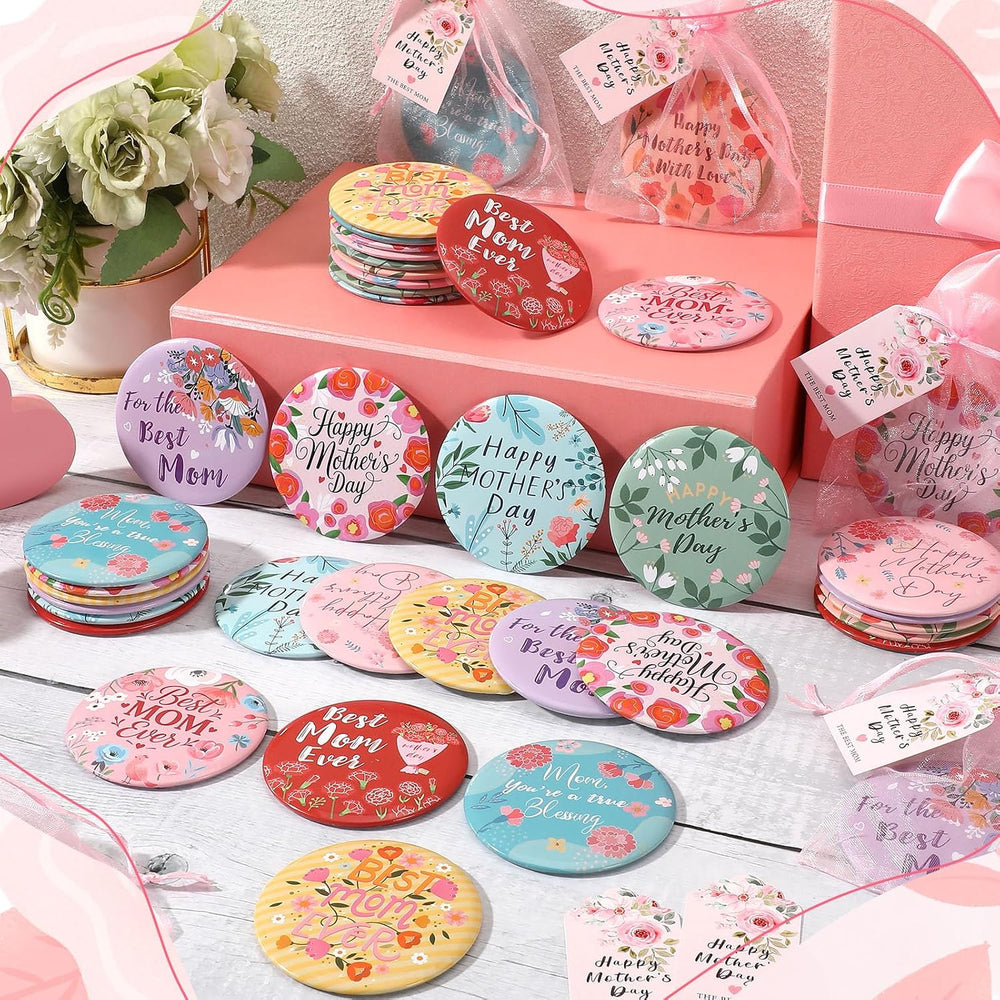 Landical 50 Sets Mother's Day Mirror Gifts Bulk Mini Compact Mirrors Smal...