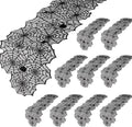 10 Pack Halloween Table Runners Black Lace Spider Web Linens