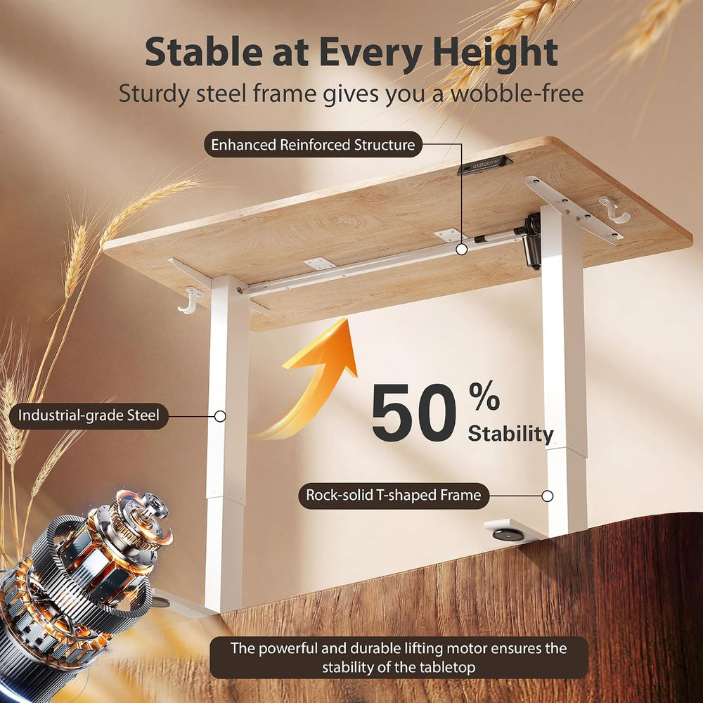 Cubiker Standing Desk, 48x24 Inches Sit Stand Home Office Desk, Electric Stan...