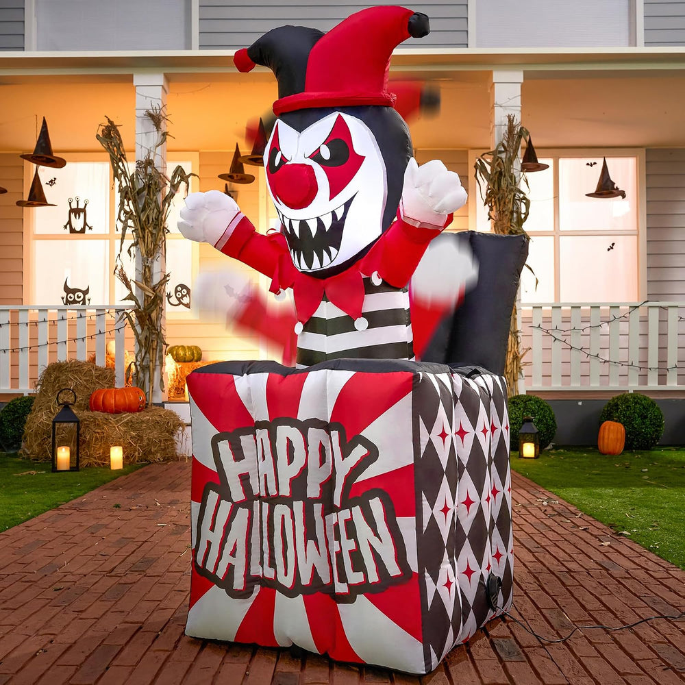 Joiedomi 5 Ft Halloween Inflatables Animated Clown Decorations Outdoor, Hallo...