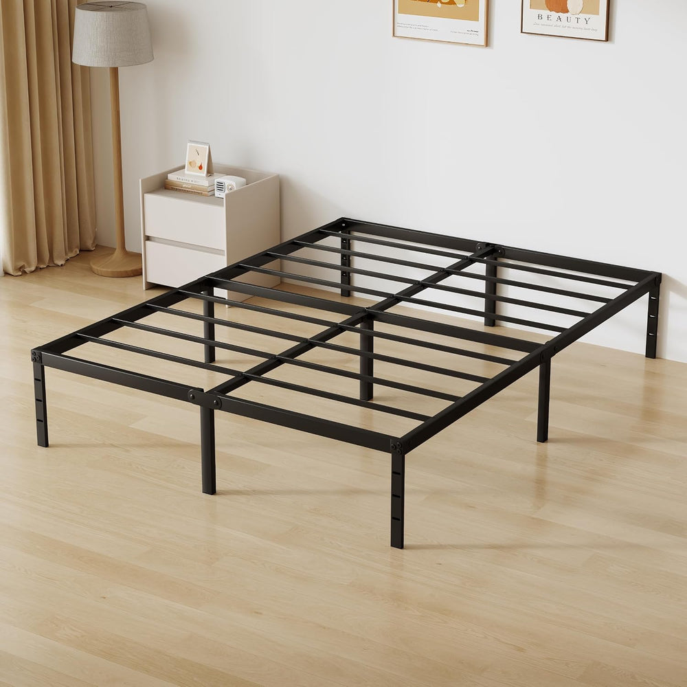 King Size Metal Platform Bed Frame 14 Inch Tall, No Box Spring Needed, Heavy ...