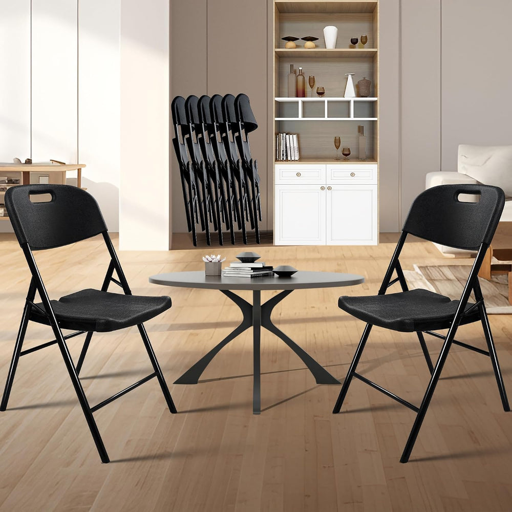 8 Pack Folding Chair, 600 lb Weight Capacity,Indoor/Outdoor Heavy Duty Foldab...