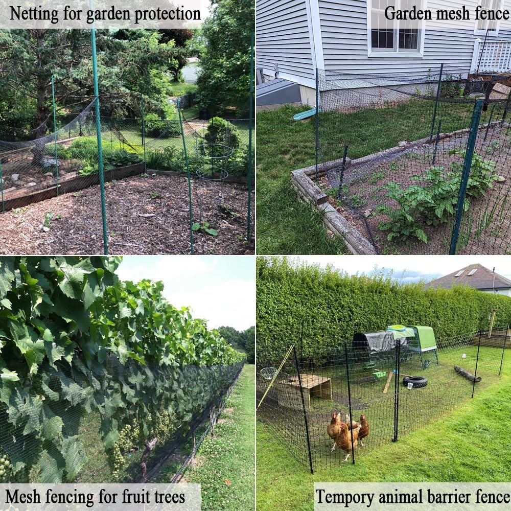 Deer Fence Netting for Garden, 4x100 FT Plastic Mesh Fence Roll