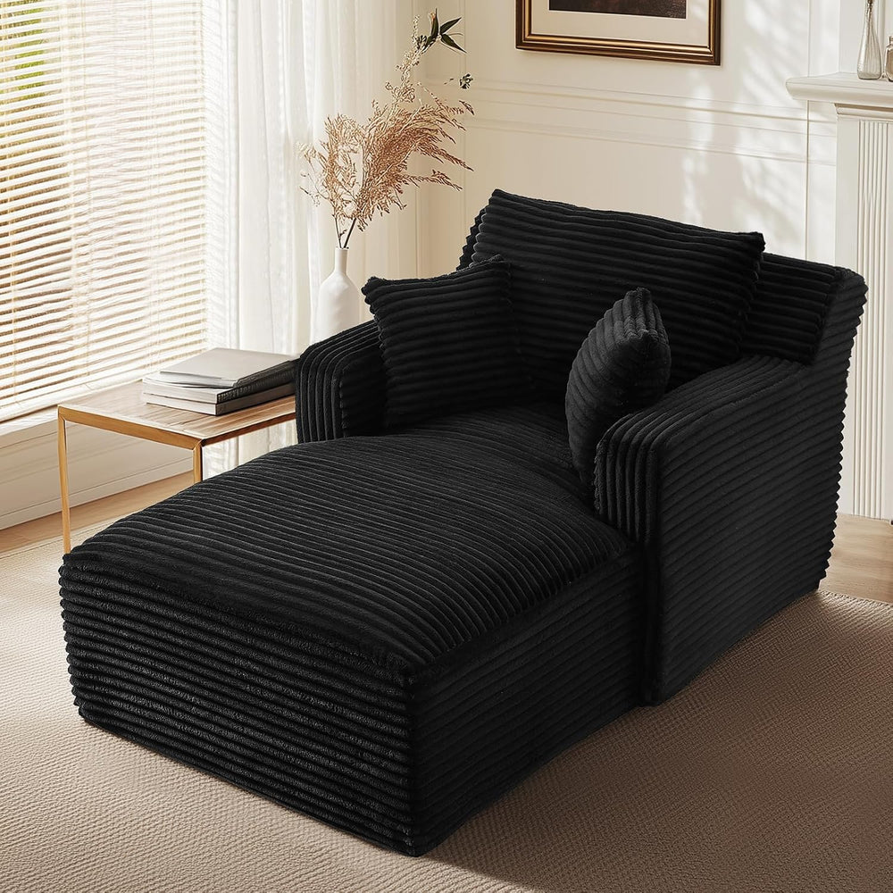 65.4" Chaise Lounge Chair Indoor, Oversized Boneless Couch